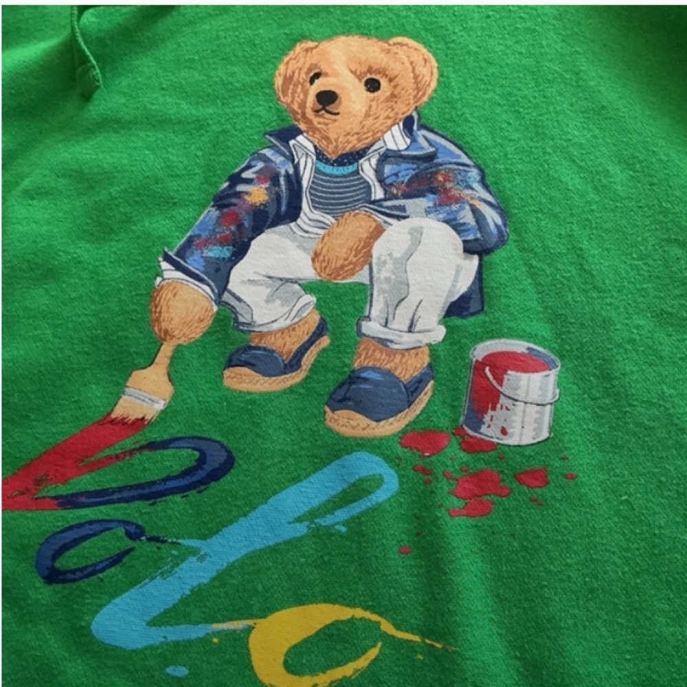 Polo Ralph Lauren Polo Bear Painter Fleece Hoodie (Green) - Picture 6 of 6